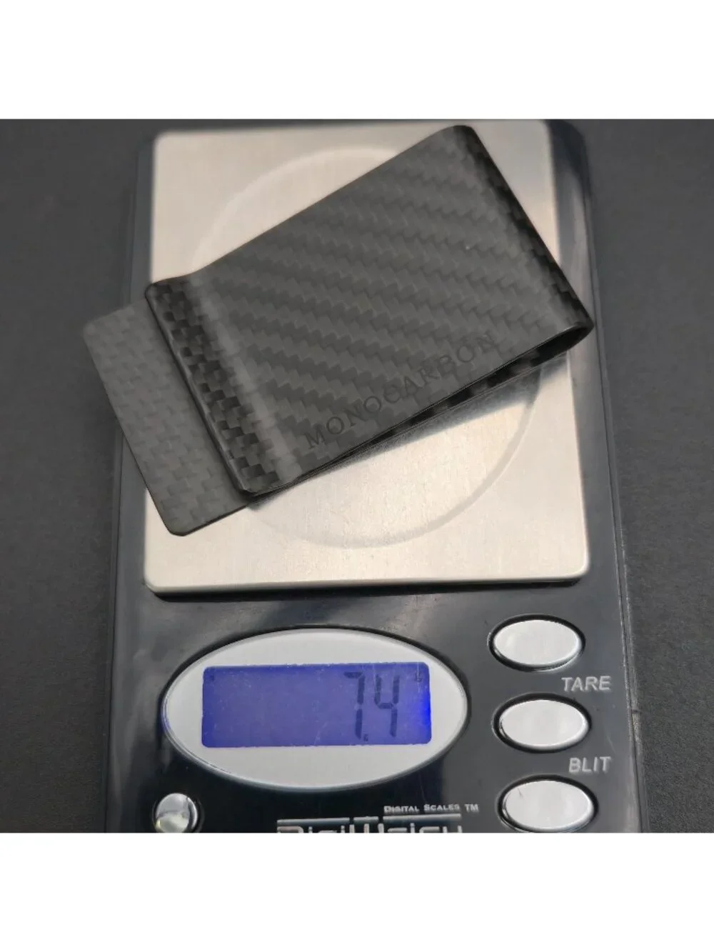MONOCARBON Real Carbon Fiber Money Clip for Men Minimalist Cash Holder B1416